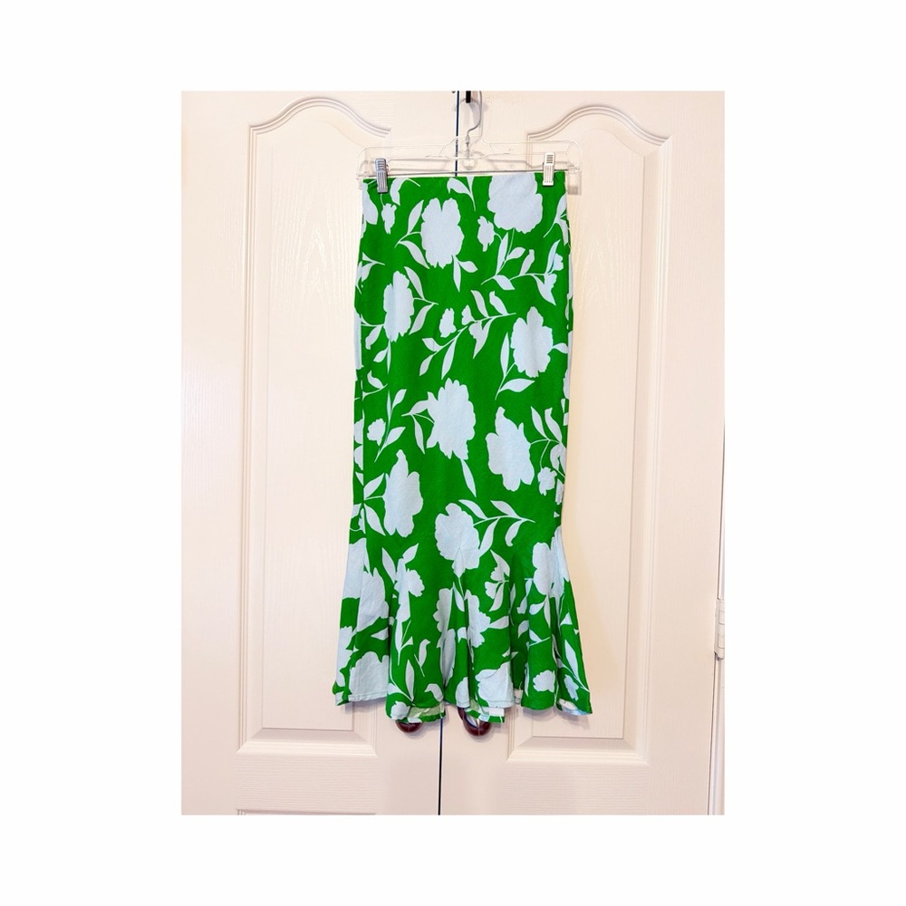 Kate Spade X Target Green Floral Women's Skirt Size XXS